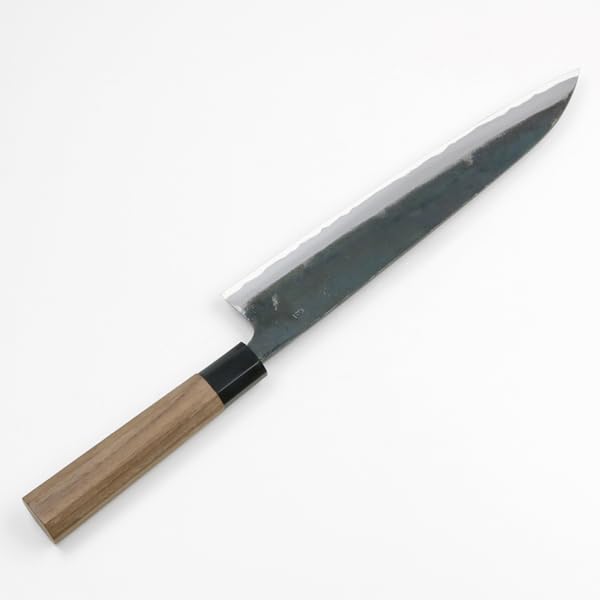 土佐打刃物　青2 和　牛刀　240mm 包丁　8寸　黒打　霞　手打　青紙 Amazon｜土佐和式牛刀包丁 元兼 両刃 黒打 青紙鋼240mm 箱入｜牛刀包丁
